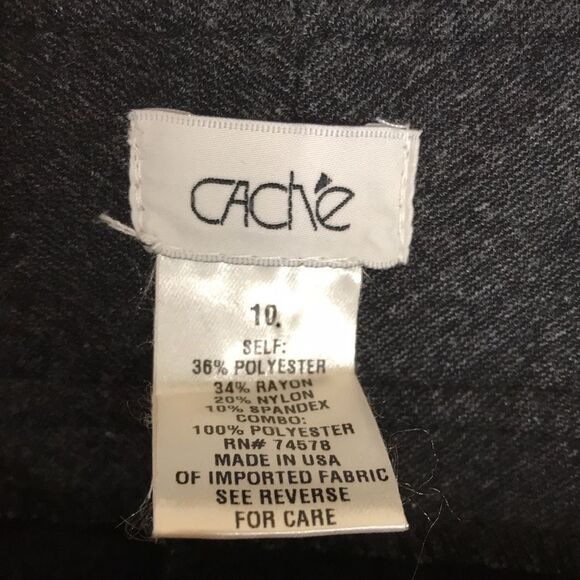 Vintage cache ladies black dress trouser pants size 10 - Picture 5 of 10